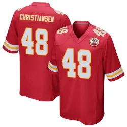Men's Cole Christiansen Kansas City Chiefs No.48 Game Team Color Jersey - Red