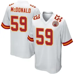 Men's Cooper McDonald Kansas City Chiefs No.59 Game Jersey - White