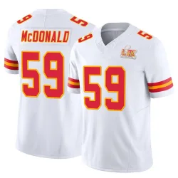 Men's Cooper McDonald Kansas City Chiefs No.59 Limited Vapor F.U.S.E. Super Bowl LIX Jersey - White