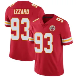 Men's Coziah Izzard Kansas City Chiefs No.93 Limited Team Color Vapor Untouchable Jersey - Red