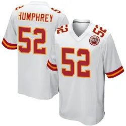 Men's Creed Humphrey Kansas City Chiefs No.52 Game Jersey - White