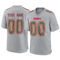 Men's Custom Kansas City Chiefs No.00 Game Atmosphere Fashion Jersey - Gray