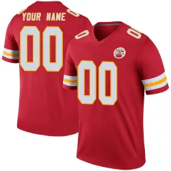 Men's Custom Kansas City Chiefs No.00 Legend Color Rush Jersey - Red