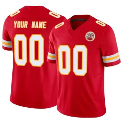 Men's Custom Kansas City Chiefs No.00 Limited Vapor F.U.S.E. Jersey - Red