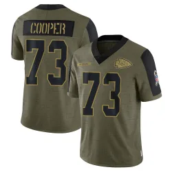 Men's Dalton Cooper Kansas City Chiefs No.73 Limited 2021 Salute To Service Jersey - Olive