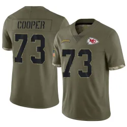 Men's Dalton Cooper Kansas City Chiefs No.73 Limited 2022 Salute To Service Jersey - Olive