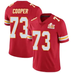 Men's Dalton Cooper Kansas City Chiefs No.73 Limited Team Color Vapor Untouchable Super Bowl LIX Jersey - Red