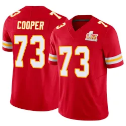 Men's Dalton Cooper Kansas City Chiefs No.73 Limited Vapor F.U.S.E. Super Bowl LIX Jersey - Red