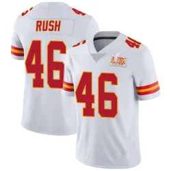 Men's Darius Rush Kansas City Chiefs No.46 Limited Vapor Untouchable Super Bowl LIX Jersey - White