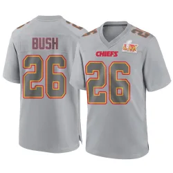 Men's Deon Bush Kansas City Chiefs No.26 Game Atmosphere Fashion Super Bowl LIX Jersey - Gray