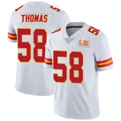 Men's Derrick Thomas Kansas City Chiefs No.58 Limited Vapor Untouchable Super Bowl LIX Jersey - White