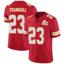 Men's Drue Tranquill Kansas City Chiefs No.23 Limited Team Color Vapor Untouchable Super Bowl LIX Jersey - Red