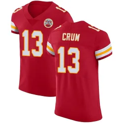 Men's Dustin Crum Kansas City Chiefs No.13 Elite Team Color Vapor Untouchable Jersey - Red