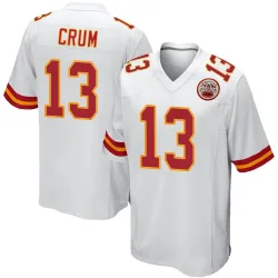 Men's Dustin Crum Kansas City Chiefs No.13 Game Jersey - White
