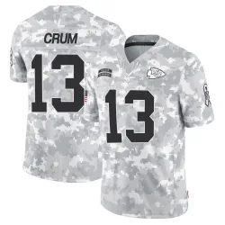 Men's Dustin Crum Kansas City Chiefs No.13 Limited 2024 Salute to Service Jersey - Arctic Camo