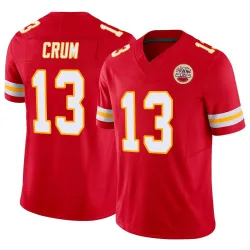 Men's Dustin Crum Kansas City Chiefs No.13 Limited Vapor F.U.S.E. Jersey - Red