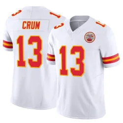 Men's Dustin Crum Kansas City Chiefs No.13 Limited Vapor F.U.S.E. Jersey - White