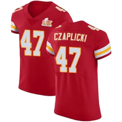 Men's Eddie Czaplicki Kansas City Chiefs No.47 Elite Team Color Vapor Untouchable Super Bowl LIX Jersey - Red