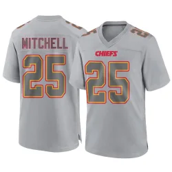 Men's Elijah Mitchell Kansas City Chiefs No.25 Game Atmosphere Fashion Jersey - Gray