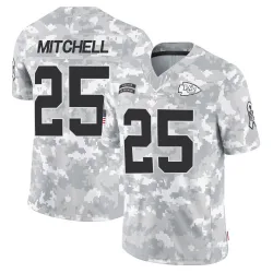Men's Elijah Mitchell Kansas City Chiefs No.25 Limited 2024 Salute to Service Jersey - Arctic Camo