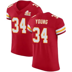 Men's Elijah Young Kansas City Chiefs No.34 Elite Team Color Vapor Untouchable Super Bowl LIX Jersey - Red