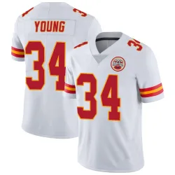 Men's Elijah Young Kansas City Chiefs No.34 Limited Vapor Untouchable Jersey - White
