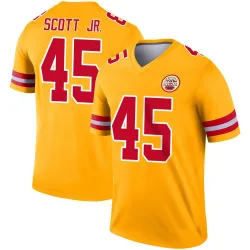 Men's Eric Scott Jr. Kansas City Chiefs No.45 Legend Inverted Jersey - Gold