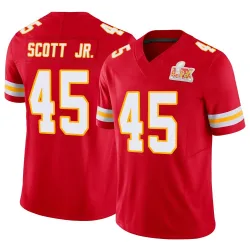 Men's Eric Scott Jr. Kansas City Chiefs No.45 Limited Vapor F.U.S.E. Super Bowl LIX Jersey - Red