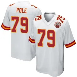 Men's Esa Pole Kansas City Chiefs No.79 Game Jersey - White