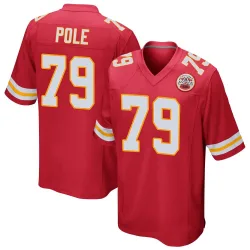 Men's Esa Pole Kansas City Chiefs No.79 Game Team Color Jersey - Red