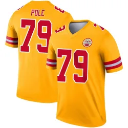 Men's Esa Pole Kansas City Chiefs No.79 Legend Inverted Jersey - Gold