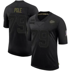 Men's Esa Pole Kansas City Chiefs No.79 Limited 2020 Salute To Service Jersey - Black