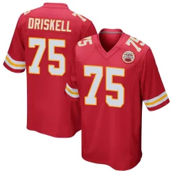 Men's Ethan Driskell Kansas City Chiefs No.75 Game Team Color Jersey - Red