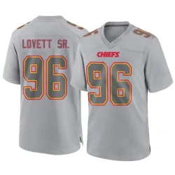Men's Fabien Lovett Sr. Kansas City Chiefs No.96 Game Atmosphere Fashion Jersey - Gray