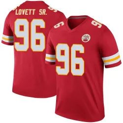 Men's Fabien Lovett Sr. Kansas City Chiefs No.96 Legend Color Rush Jersey - Red