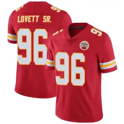 Men's Fabien Lovett Sr. Kansas City Chiefs No.96 Limited Team Color Vapor Untouchable Jersey - Red