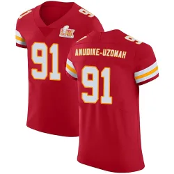 Men's Felix Anudike-Uzomah Kansas City Chiefs No.91 Elite Team Color Vapor Untouchable Super Bowl LIX Jersey - Red