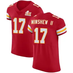 Men's Gardner Minshew Kansas City Chiefs No.17 Elite Team Color Vapor Untouchable Super Bowl LIX Jersey - Red
