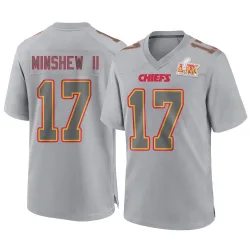 Men's Gardner Minshew Kansas City Chiefs No.17 Game Atmosphere Fashion Super Bowl LIX Jersey - Gray