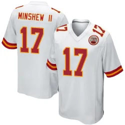 Men's Gardner Minshew Kansas City Chiefs No.17 Game Jersey - White