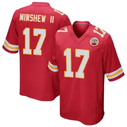 Men's Gardner Minshew Kansas City Chiefs No.17 Game Team Color Jersey - Red