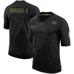 Men's Gardner Minshew Kansas City Chiefs No.17 Limited 2020 Salute To Service Jersey - Black