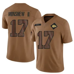 Men's Gardner Minshew Kansas City Chiefs No.17 Limited 2023 Salute To Service Jersey - Brown