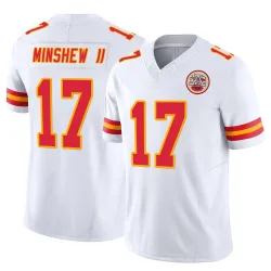 Men's Gardner Minshew Kansas City Chiefs No.17 Limited Vapor F.U.S.E. Jersey - White