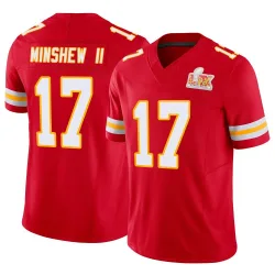 Men's Gardner Minshew Kansas City Chiefs No.17 Limited Vapor F.U.S.E. Super Bowl LIX Jersey - Red