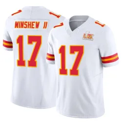 Men's Gardner Minshew Kansas City Chiefs No.17 Limited Vapor F.U.S.E. Super Bowl LIX Jersey - White