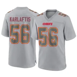 Men's George Karlaftis Kansas City Chiefs No.56 Game Atmosphere Fashion Jersey - Gray