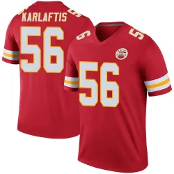 Men's George Karlaftis Kansas City Chiefs No.56 Legend Color Rush Jersey - Red