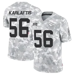 Men's George Karlaftis Kansas City Chiefs No.56 Limited 2024 Salute to Service Jersey - Arctic Camo