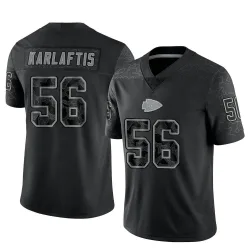 Men's George Karlaftis Kansas City Chiefs No.56 Limited Reflective Jersey - Black